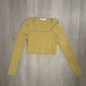 zara square neck top